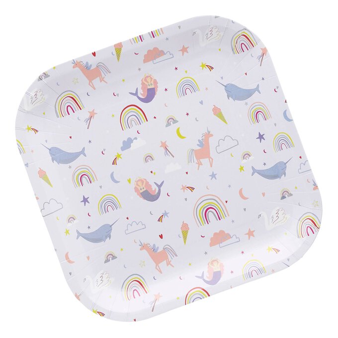 Enchanted Rainbow Paper Plates 8 Pack Hobbycraft