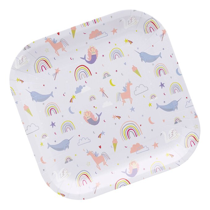 Enchanted Rainbow Paper Plates 8 Pack image number 1