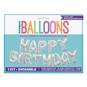 Silver Happy Birthday Balloon Banner Kit image number 1