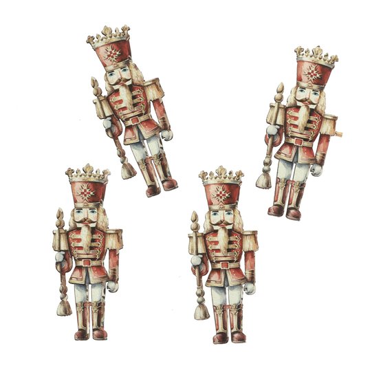 Red Nutcracker Toppers 4 Pack  image number 1