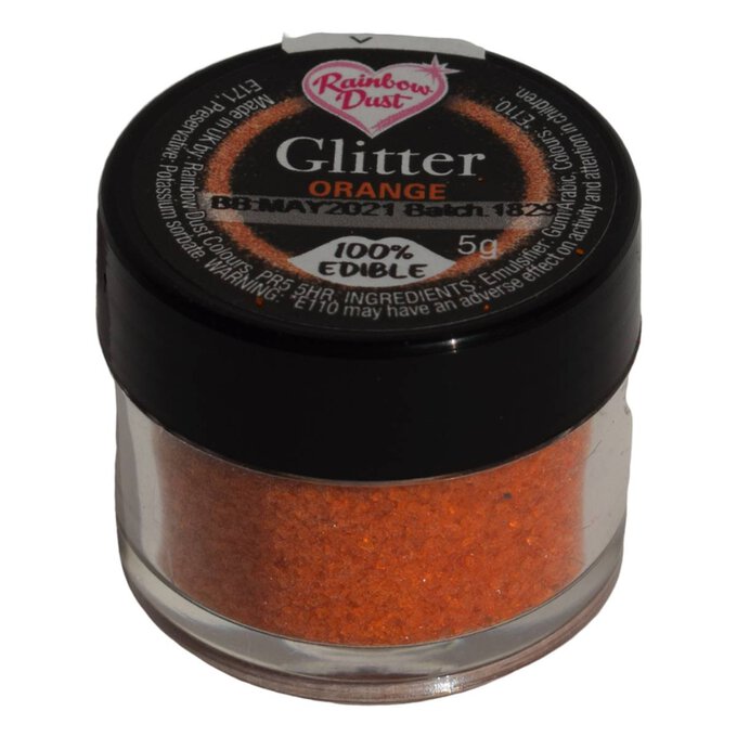 Rainbow Dust Orange Edible Glitter 5g Hobbycraft