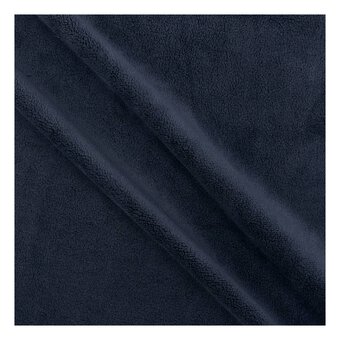 Dark Navy Stretch Fleece Fabric by the Metre