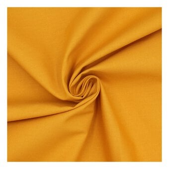 Yellow Organic Premium Cotton Fabric by the Metre