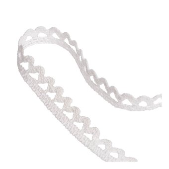 White 10mm Cotton Lace Trim by the Metre