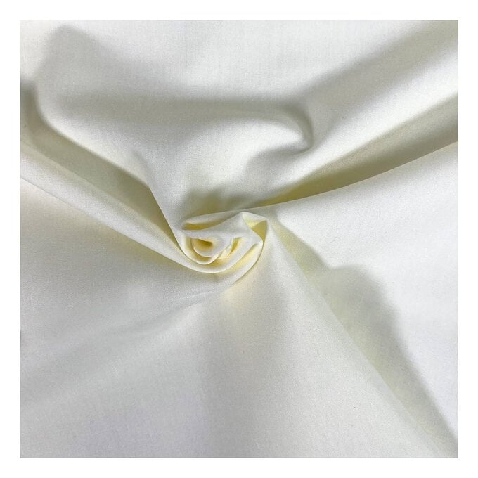 Cream Polycotton Fabric by the Metre