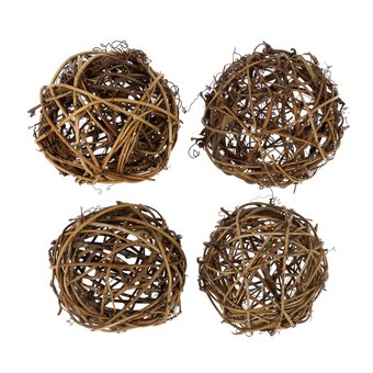 Rattan Ball 8cm 4 Pack image number 2