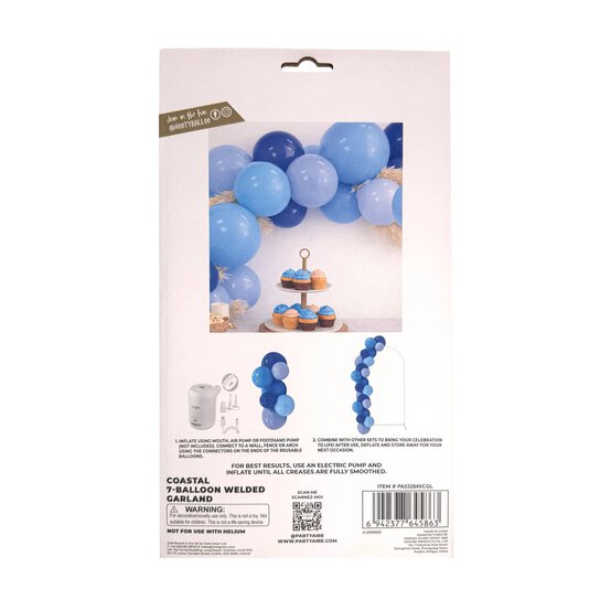 Reusable Coastal Blue Balloon Garland image number 3