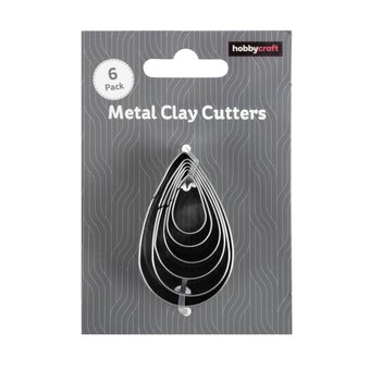 Teardrop Metal Clay Cutters 6 Pack