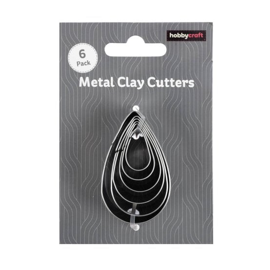 Teardrop Metal Clay Cutters 6 Pack image number 1