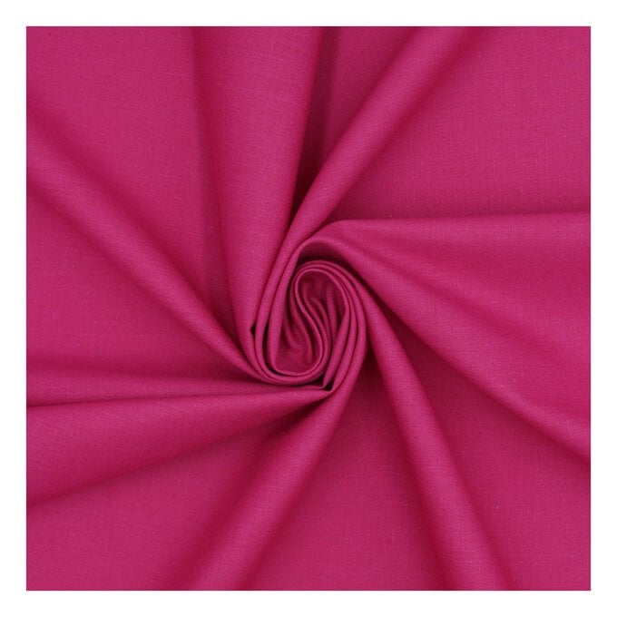 Cerise Polycotton Extra Wide Fabric by the Metre image number 1