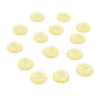 Hemline Yellow Basic Star Button 14 Pack