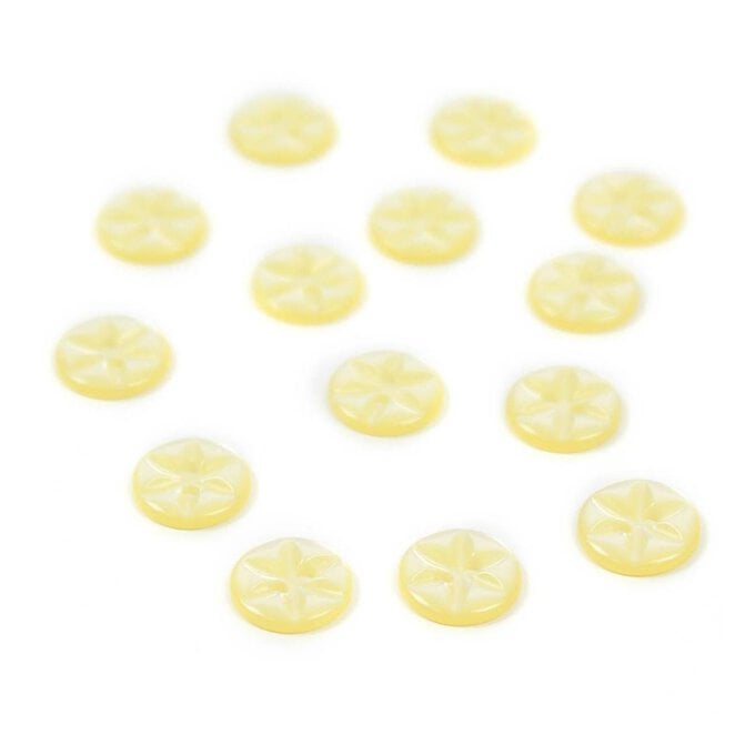 Hemline Yellow Basic Star Button 14 Pack image number 1