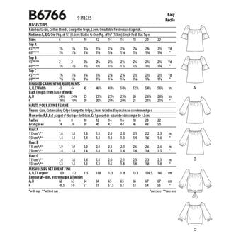 Butterick Women’s Top Sewing Pattern B6766 (6-14)