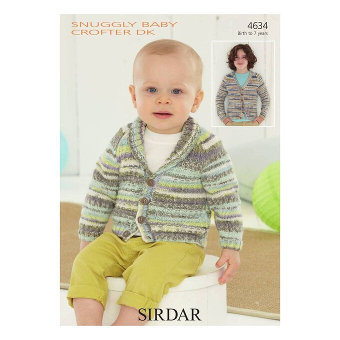 Sirdar Snuggly Baby Crofter DK Boys' Cardigans Digital Pattern 4634 image number 1