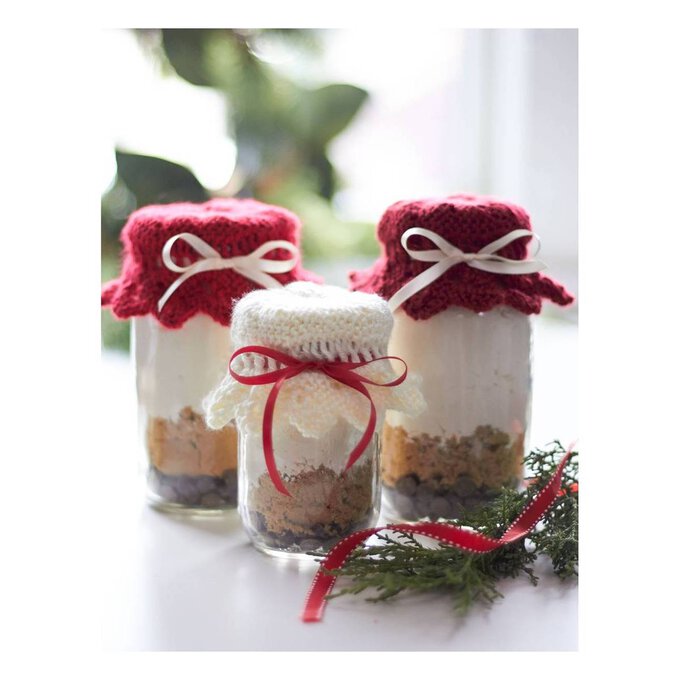 FREE PATTERN Caron Gift Jar Toppers Hobbycraft