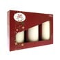 White Pillar Candles 3 Pack image number 3