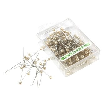 Oasis Ivory Round Headed Pearl Pins 40mm x 4mm 144 Pack