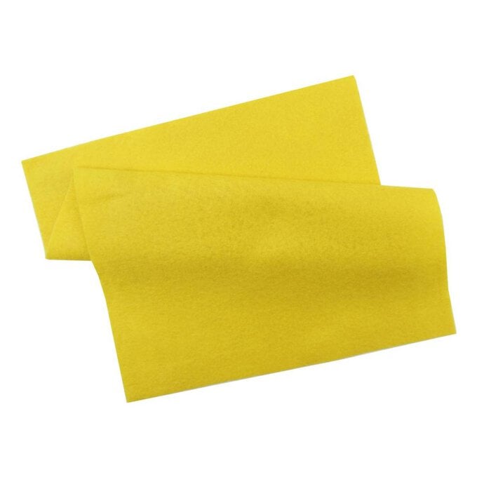 Yellow Polyester Felt Sheet A4 image number 1
