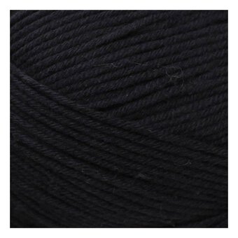 Knitcraft Black Cotton Blend Plain DK Yarn 100g image number 2