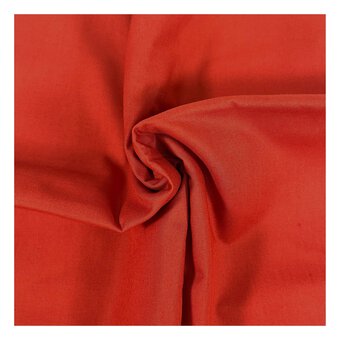 WI Burnt Orange Premium Organic Cotton Fabric by the Metre