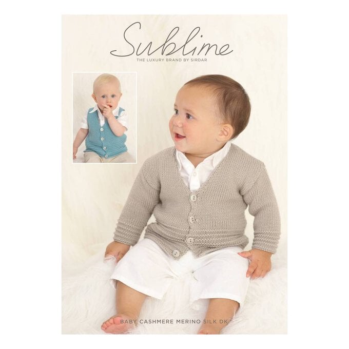 FREE PATTERN Sirdar Sublime Baby Crofter Blue Cardigan Pattern image number 1