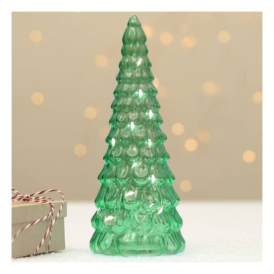 Green Light-Up Tree 20cm image number 1