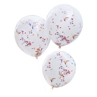 Ginger Ray Rainbow Confetti Balloons 3 Pack 