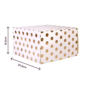 Gold Polka Dot Cake Box 10 Inches image number 4