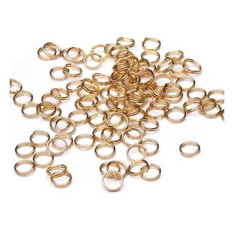 Beads Unlimited Gold Plated Split Rings 70 Pack