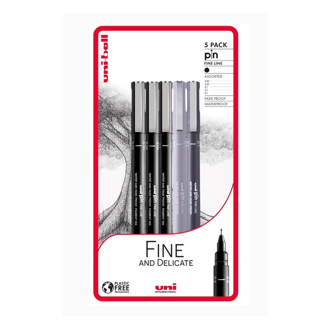 Drawing Pens Review & Test ( Uni Pin Fine Line Fineliner ) 