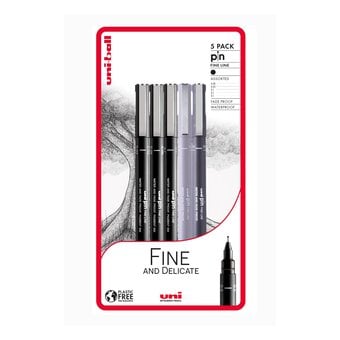Uni-ball PIN Fine and Delicate Fineliners 5 Pack