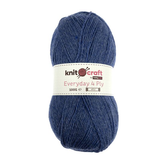 Knitcraft Denim Blue Everyday 4 Ply Yarn 100g image number 1