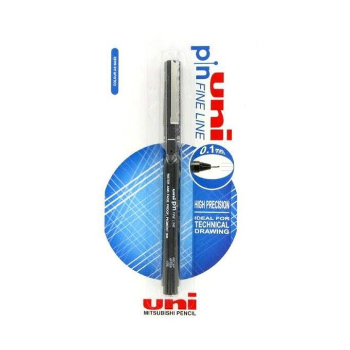 Uni Pin Fine Line Black Ink Pen 0.1mm image number 1