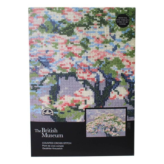 British Museum A Tree in Blossom Cross Stitch Kit 14 x 10 Inches image number 1