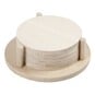 Round Wooden Coaster Set 6 Pieces image number 1