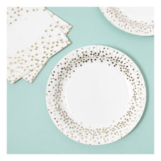 Create & Celebrate Gold Dotted Paper Napkins 12 Pack image number 2