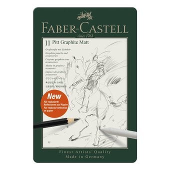Faber-Castell Pitt Graphite Matt Pencil Tin 11 Pieces