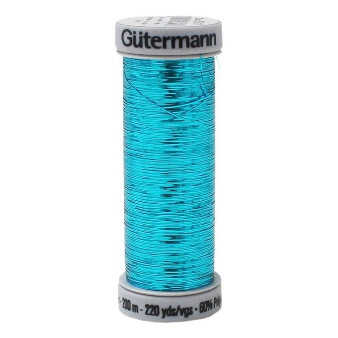 Gutermann Sea Green Metallic Sliver Embroidery Thread 200m (8017) image number 1