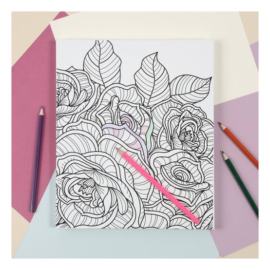 Big Flowers Colour-in Canvas image number 2