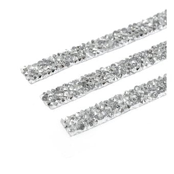 Silver Adhesive Gem Strips 3 Pack 