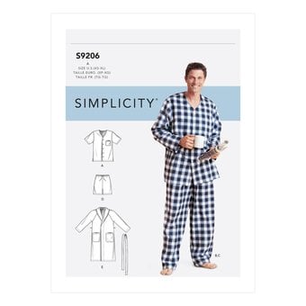 Simplicity Men’s Pyjamas Sewing Pattern S9206 (XS-XL)
