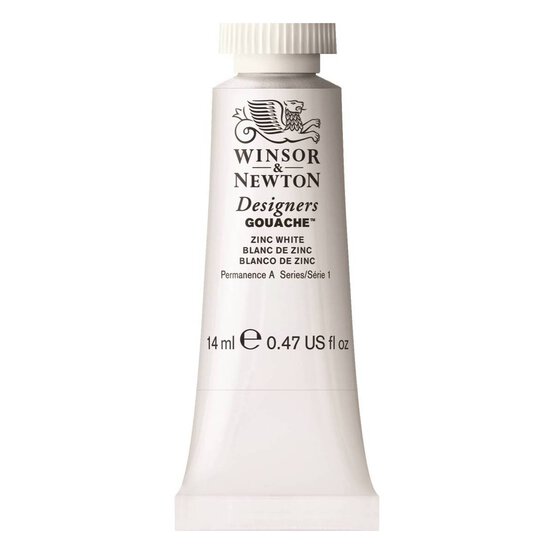 Winsor & Newton Zinc White Gouache Tube 14ml image number 1