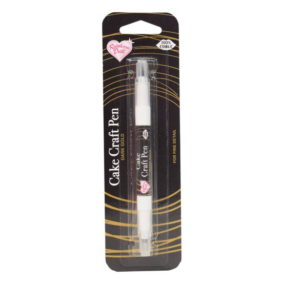 Rainbow Dust Dark Gold Double-Ended Edible Food Pen image number 1