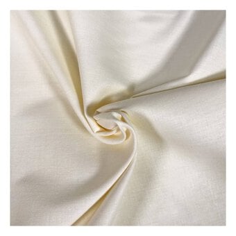 Cream Polycotton Curtain Lining Fabric by the Metre