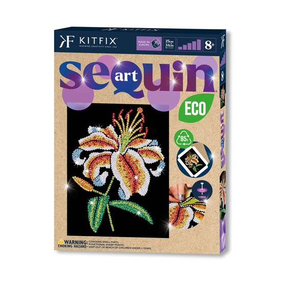 Kitfix Tiger Lily Sequin Art Purple Kit image number 1