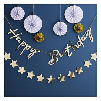 Create & Celebrate Gold Happy Birthday Decorating Set