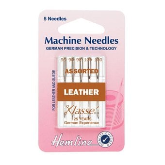Hemline Assorted Leather Machine Needle 5 Pack