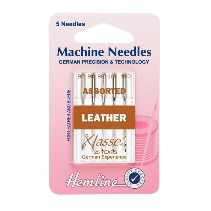 Hemline Assorted Leather Machine Needle 5 Pack image number 1
