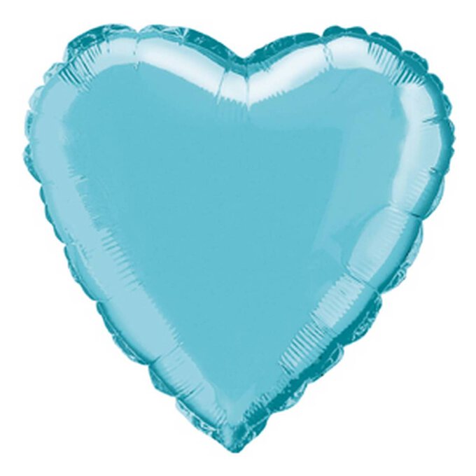 Large Baby Blue Heart Foil Balloon image number 1