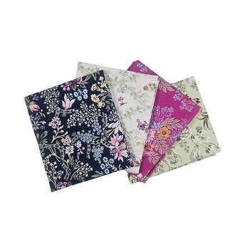 V&A Pressed in Time Dusk Petals Cotton Fat Quarters 4 Pack